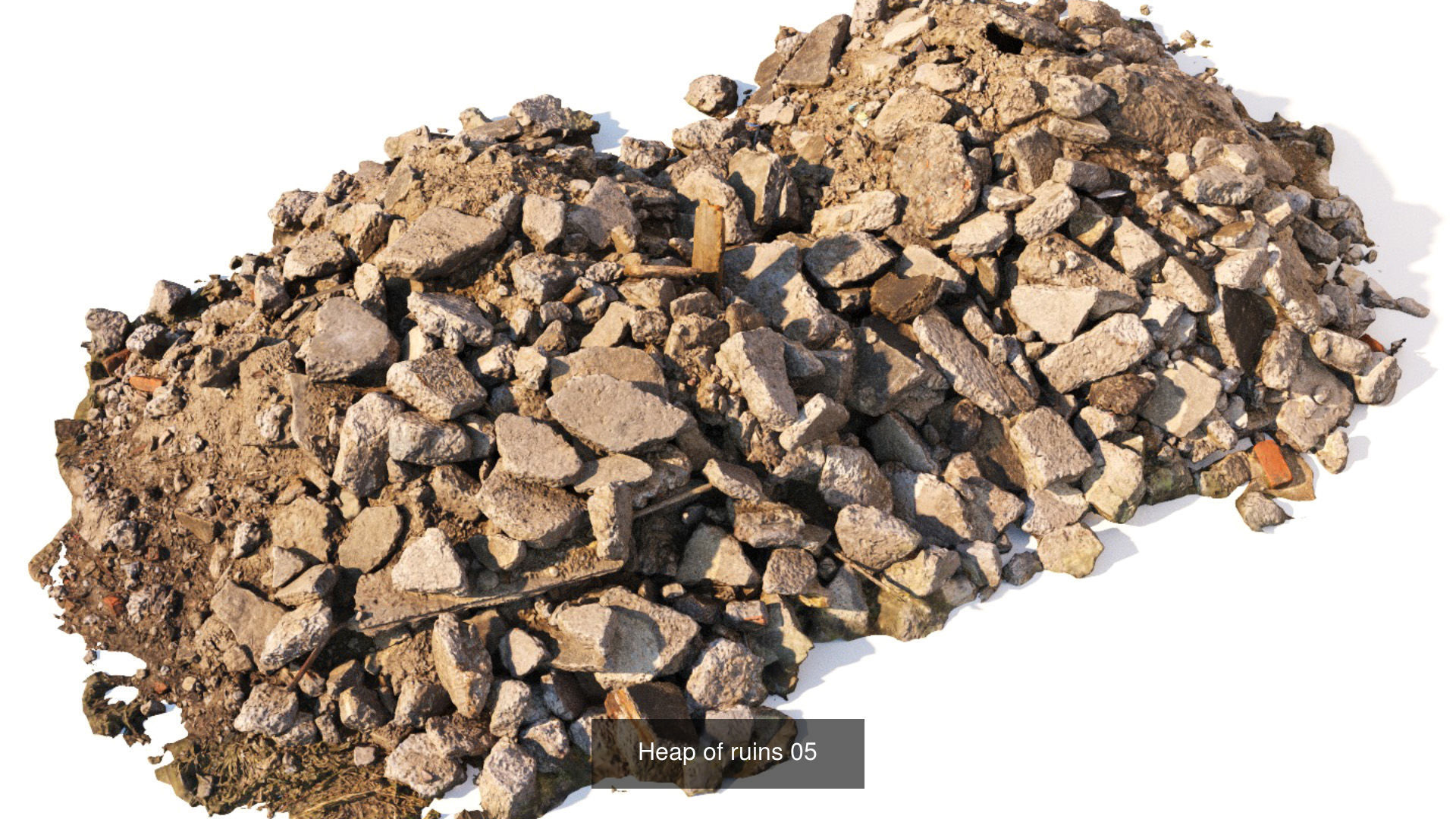 Various piles of soil and stones 3D Model Collection_15