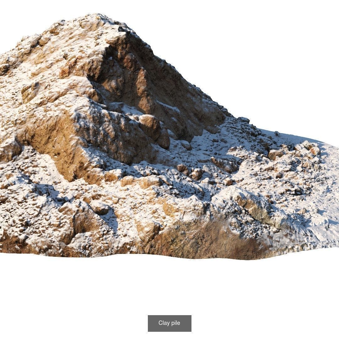 Various piles of soil and stones 3D Model Collection_18