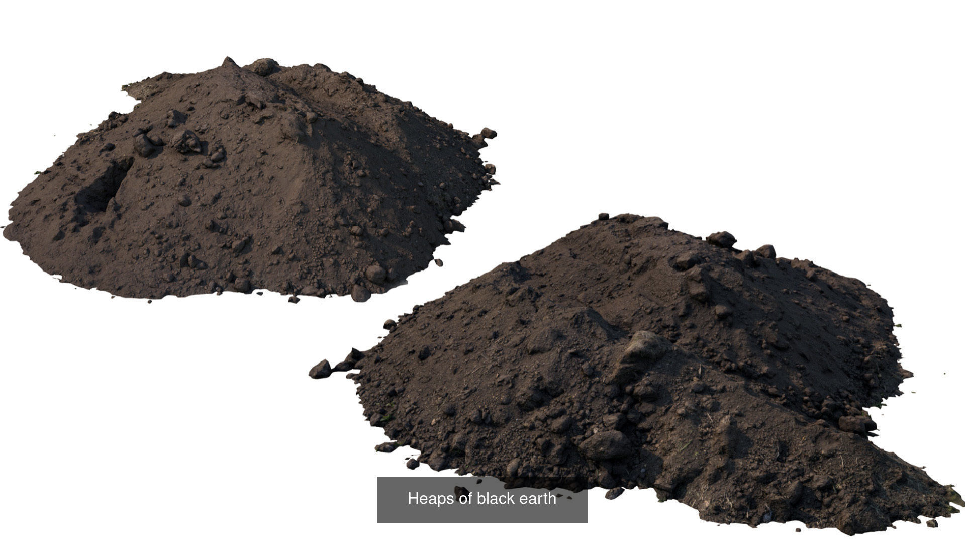 Various piles of soil and stones 3D Model Collection_16
