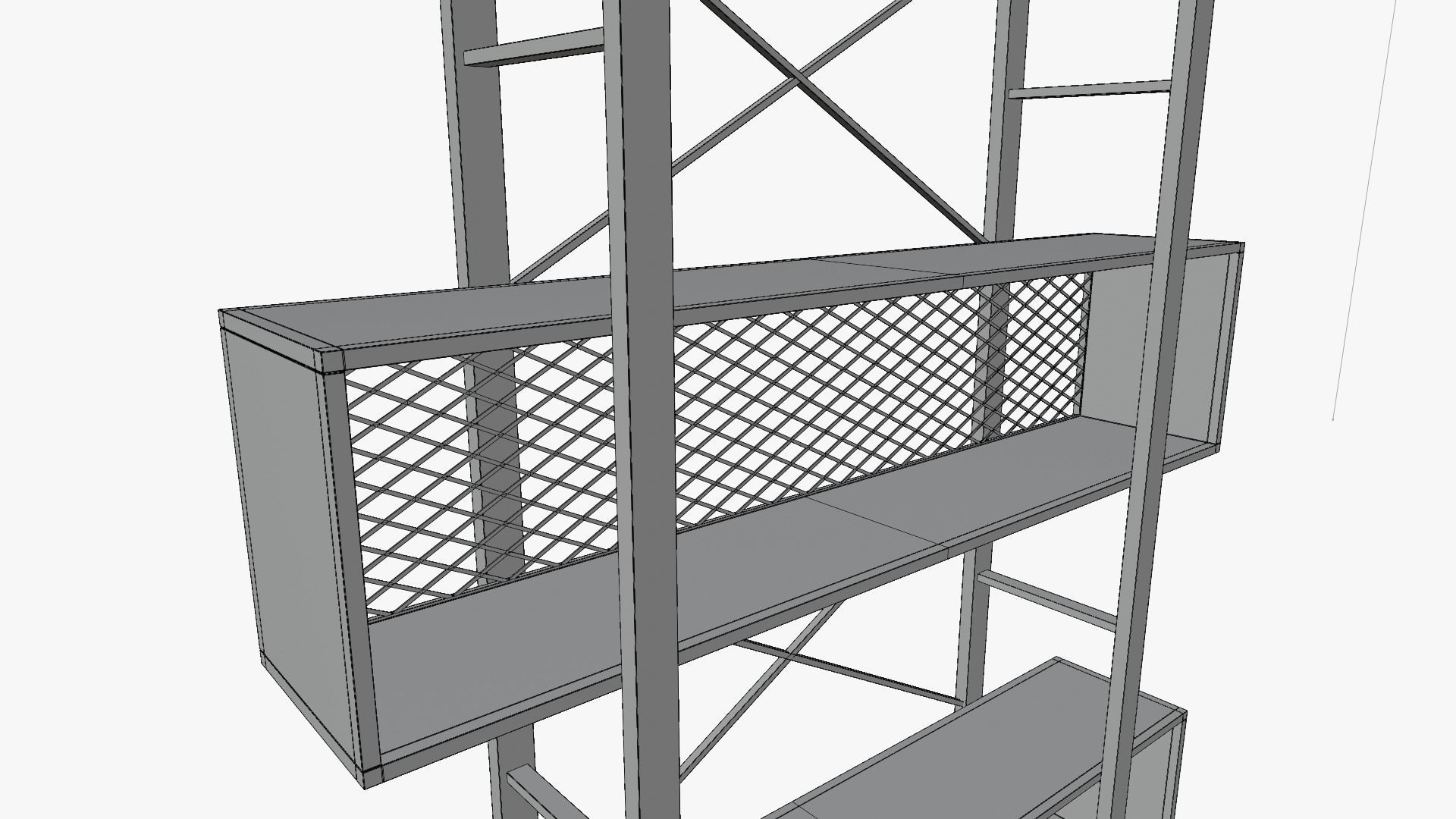 Industrial Bookcase 3D model_6