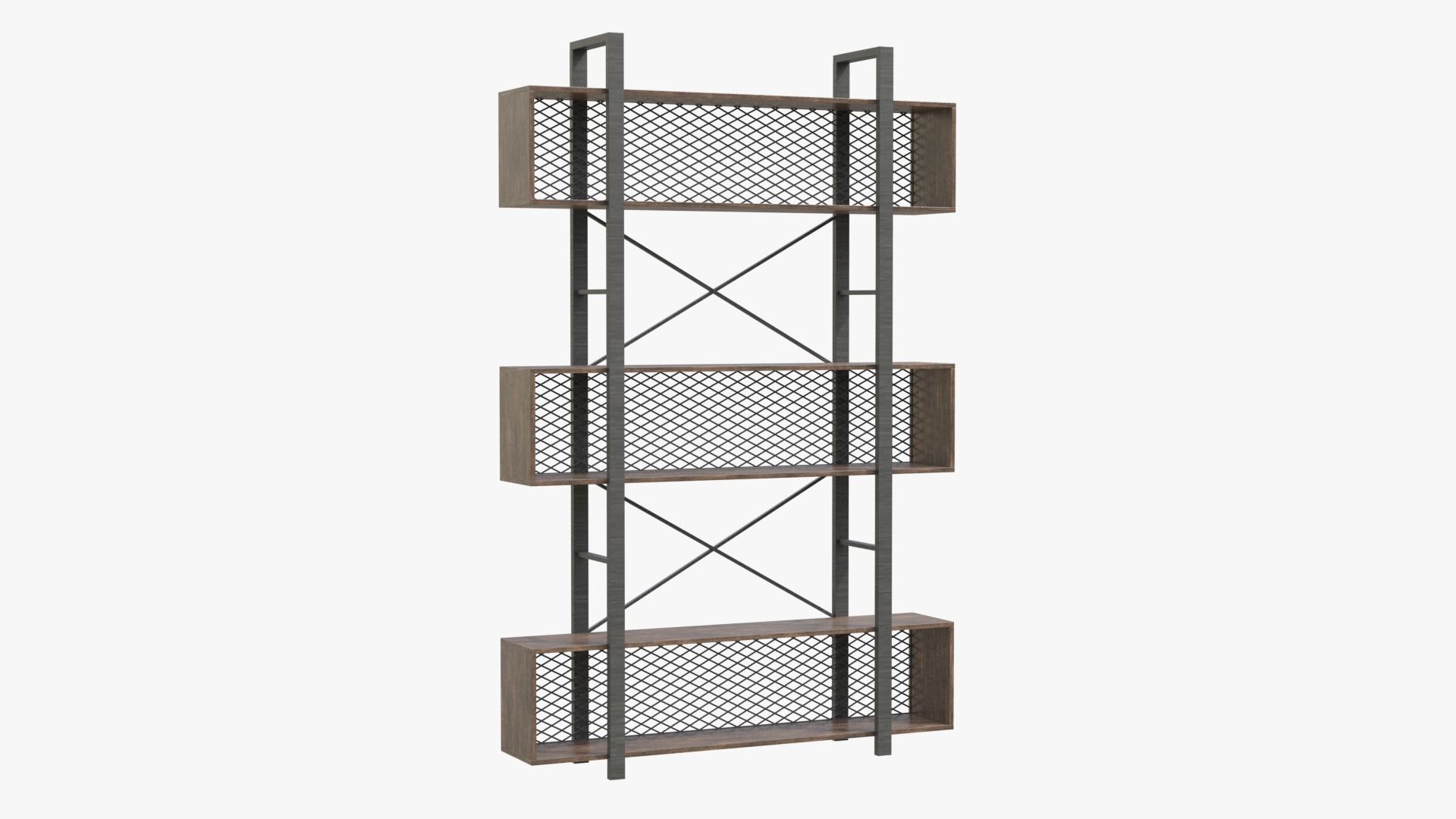 Industrial Bookcase 3D model_3