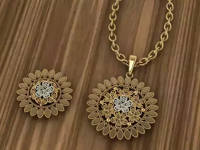 Beautiful Plain Pendant set 3D print model