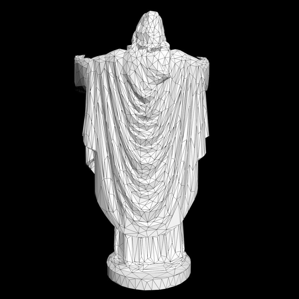 Low poly Jesus Sacred Heart Statue 220525 Low-poly 3D model_25