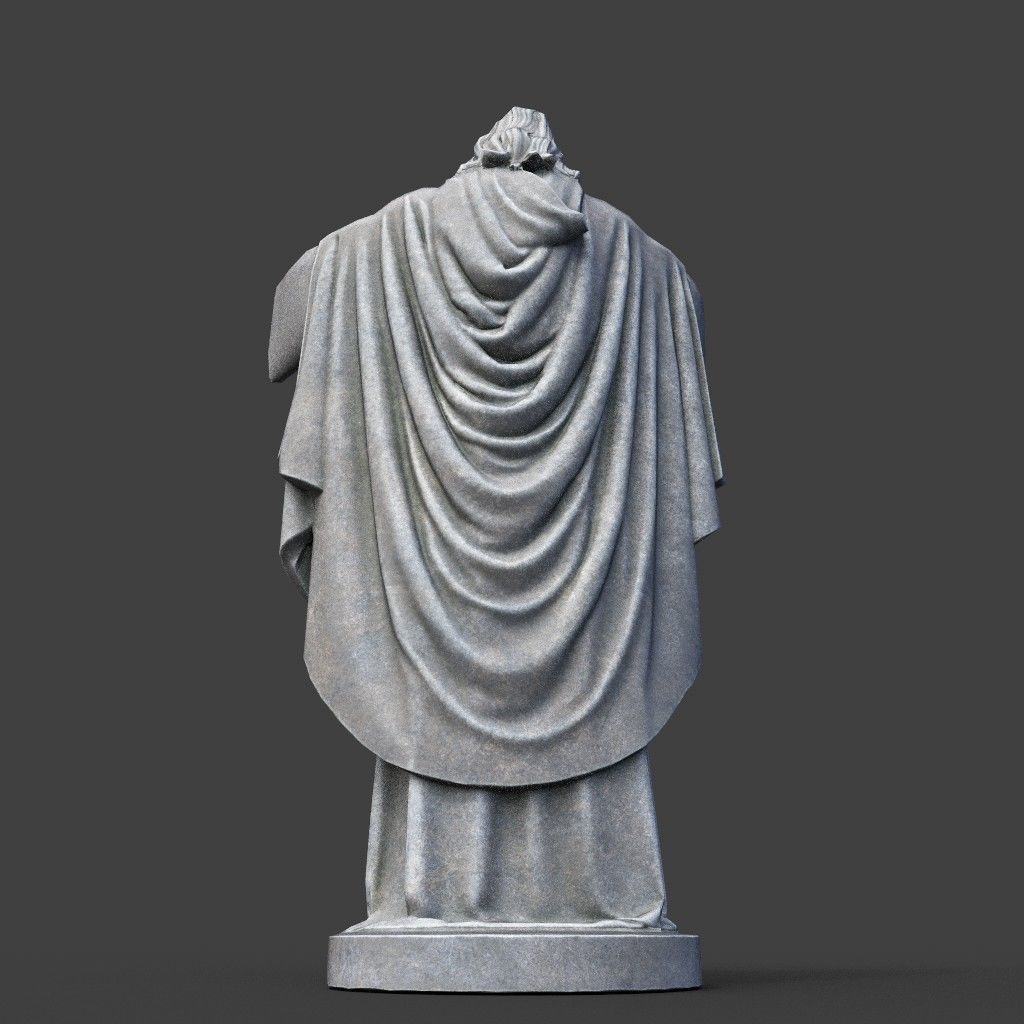 Low poly Jesus Sacred Heart Statue 220525 Low-poly 3D model_20
