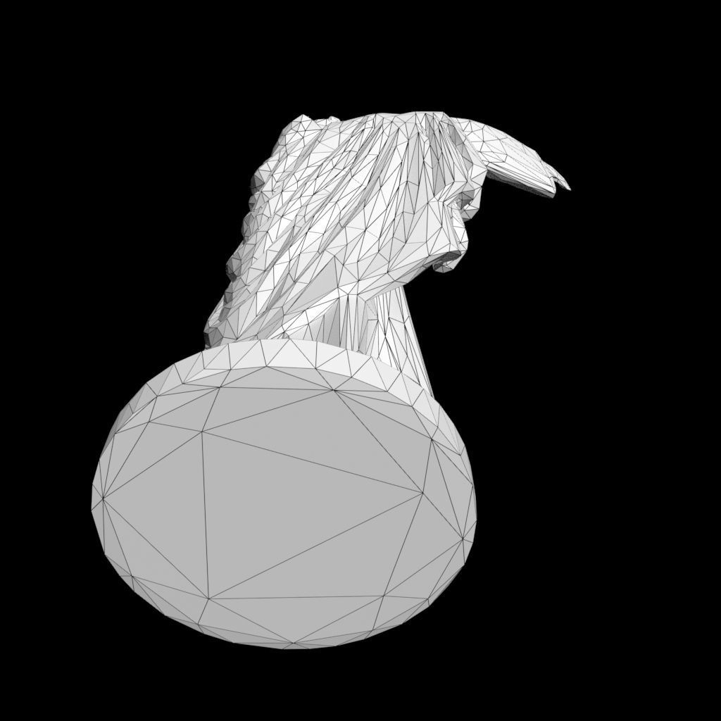 Low poly Jesus Sacred Heart Statue 220525 Low-poly 3D model_31