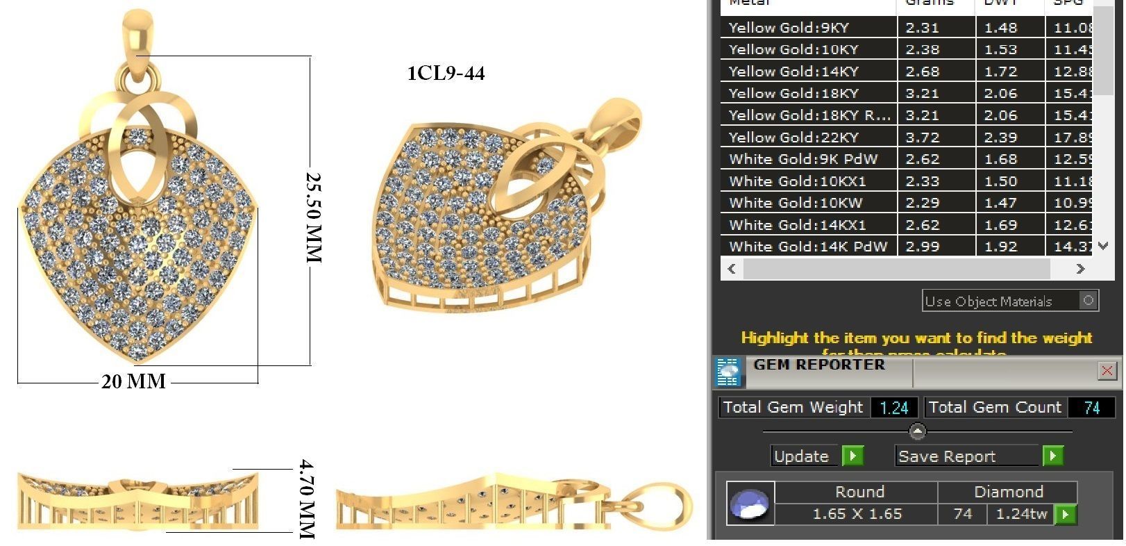 Women Pendant 3dm 1render detail 3D print model_1