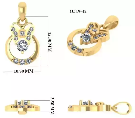 Women Pendant 3dm 1render detail