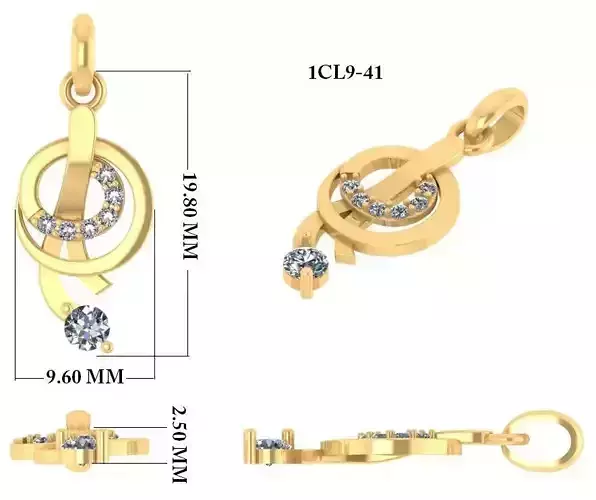 Women Pendant 3dm 1render detail