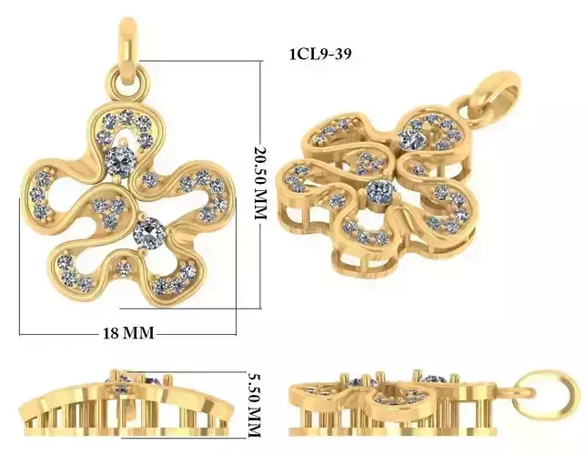 Women Pendant 3dm 1render detail