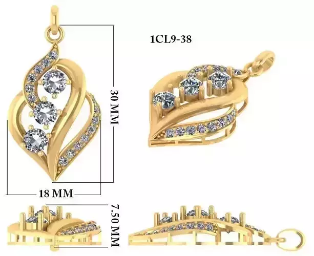 Women Pendant 3dm 1render detail