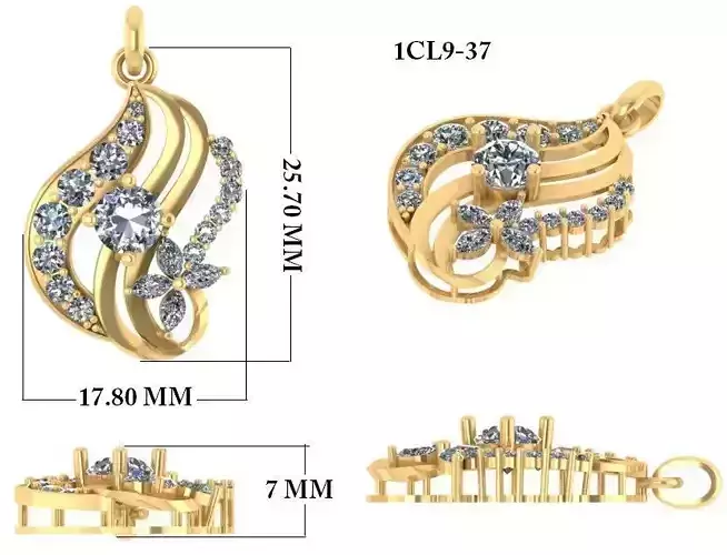 Women Pendant 3dm 1render detail