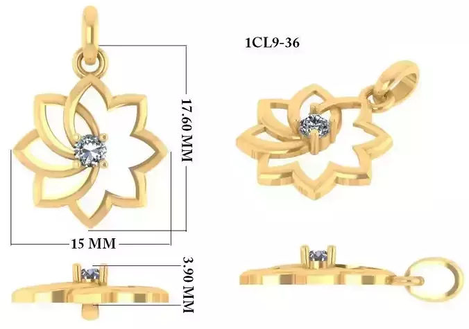 Women Pendant 3dm 1render detail