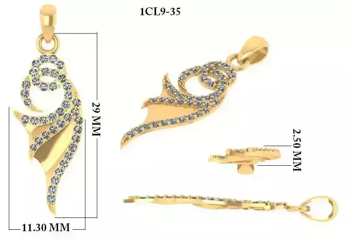 Women Pendant 3dm 1render detail