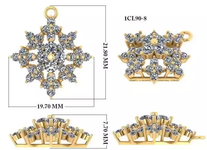 Women Pendant 3dm 1render detail