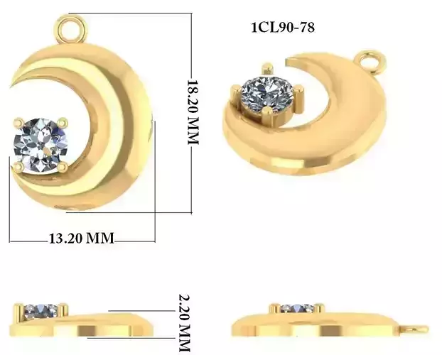 Women Pendant 3dm 1render detail