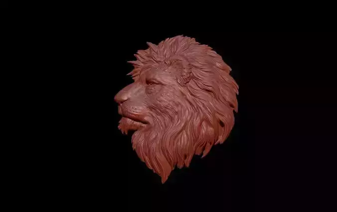 Lion head 3D 