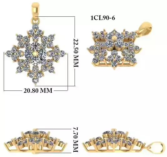 Women Pendant 3dm 1render detail