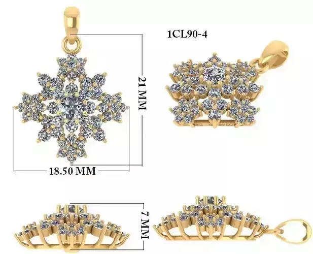 Women Pendant 3dm 1render detail