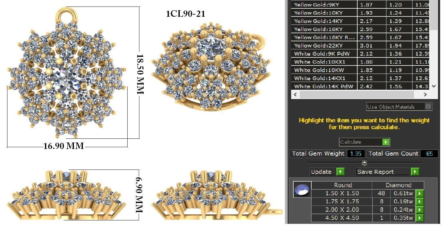 Women Pendant 3dm 1render detail 3D print model_1