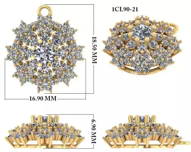 Women Pendant 3dm 1render detail