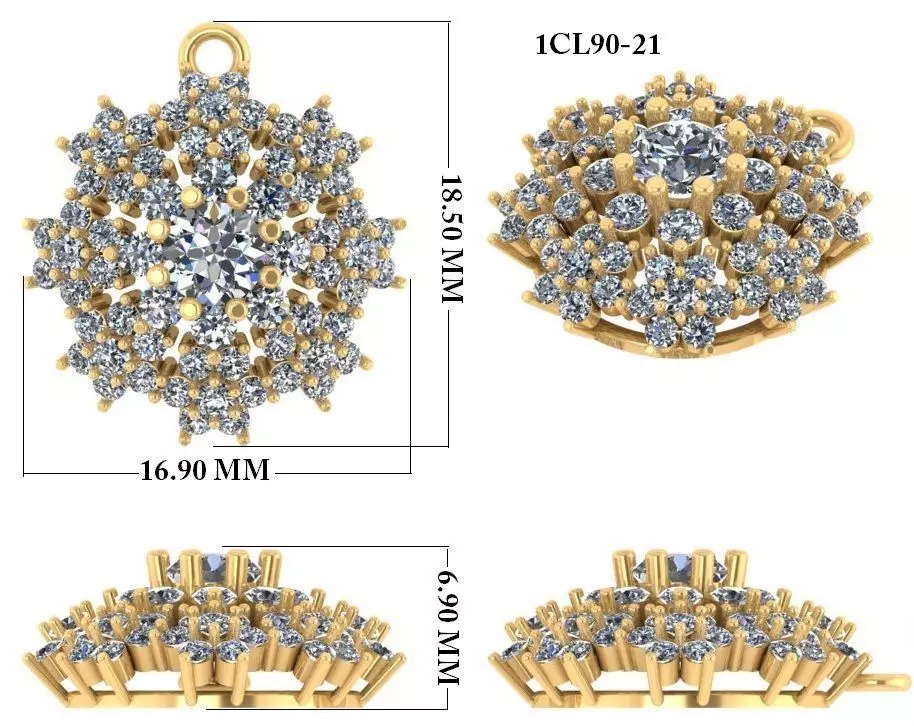 Women Pendant 3dm 1render detail 3D print model_0