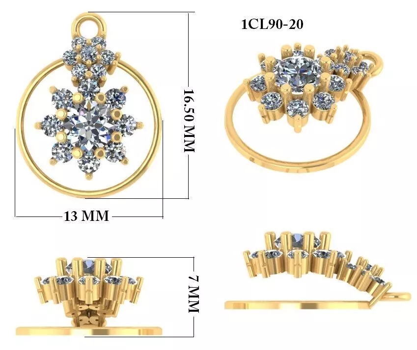 Women Pendant 3dm 1render detail 3D print model