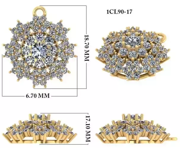 Women Pendant 3dm 1render detail