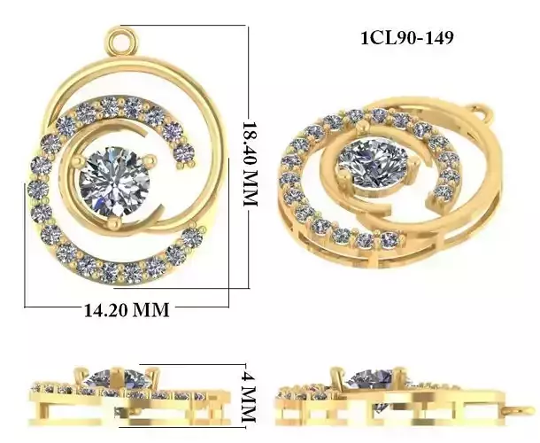 Women Pendant 3dm 1render detail