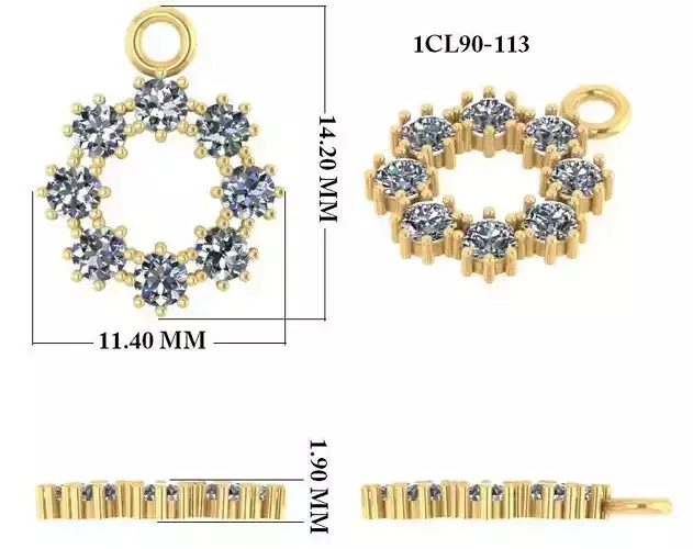 Women Pendant 3dm 1render detail