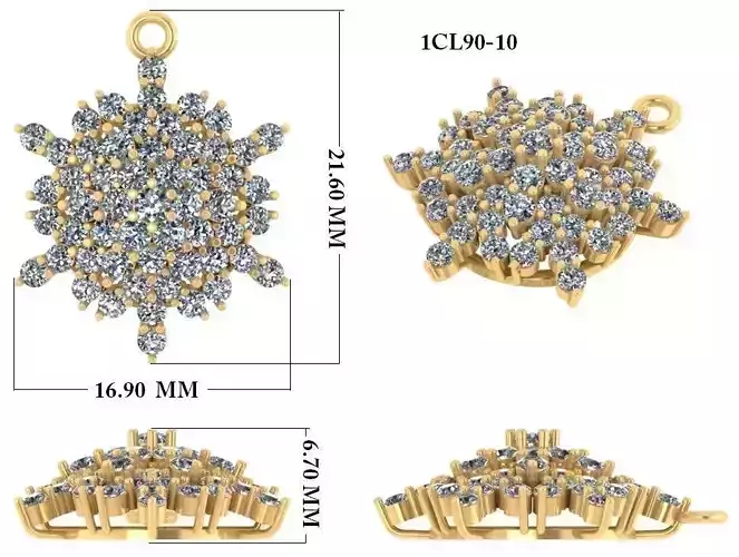 Women Pendant 3dm 1render detail