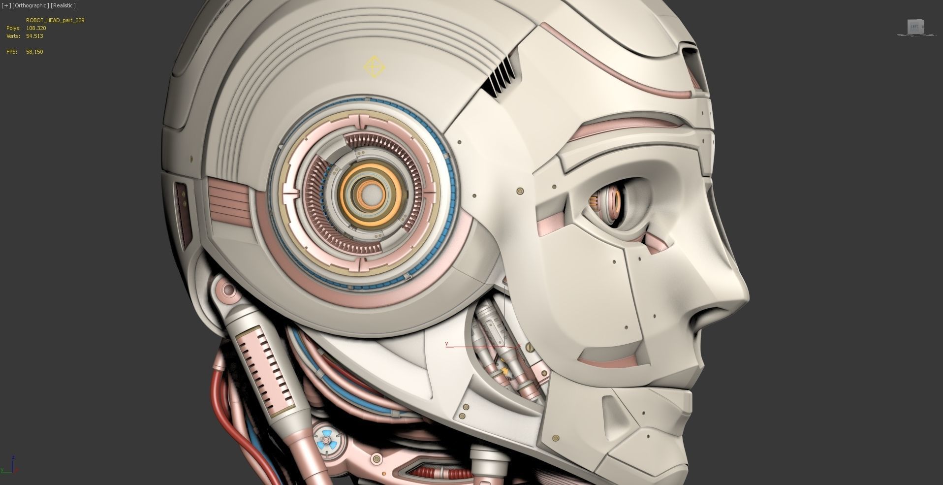 Robot Head 3 3D model_8