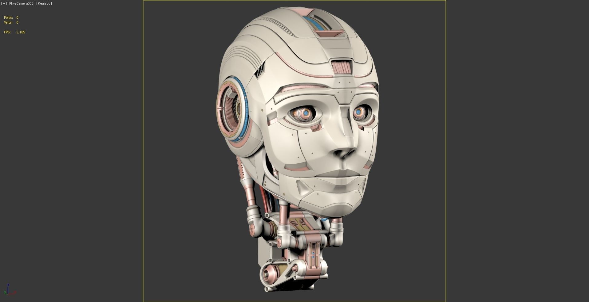 Robot Head 3 3D model_9