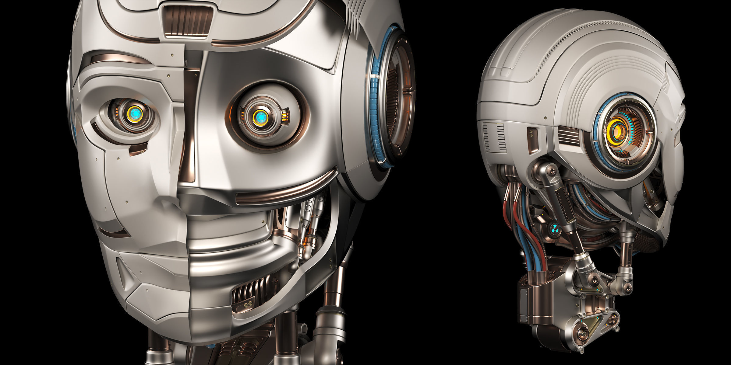 Robot Head 3 3D model_4