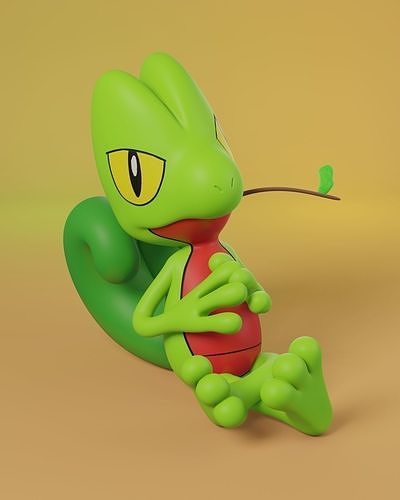 pokemon treecko 3D print model