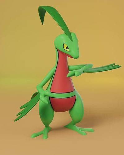 pokemon grovyle 3D print model