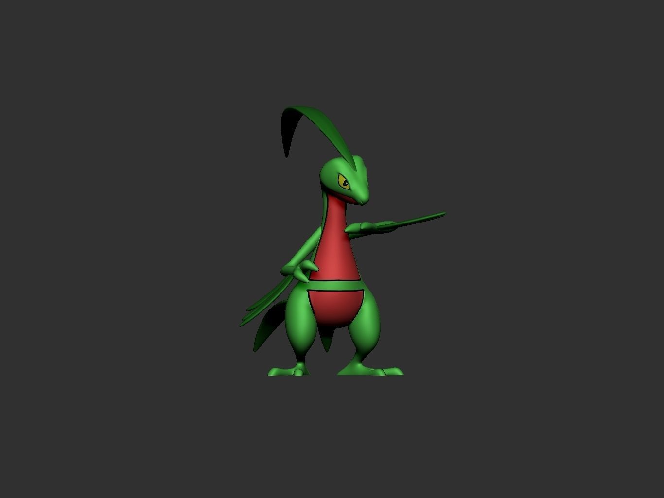 pokemon treecko evolution pack 3D print model_7