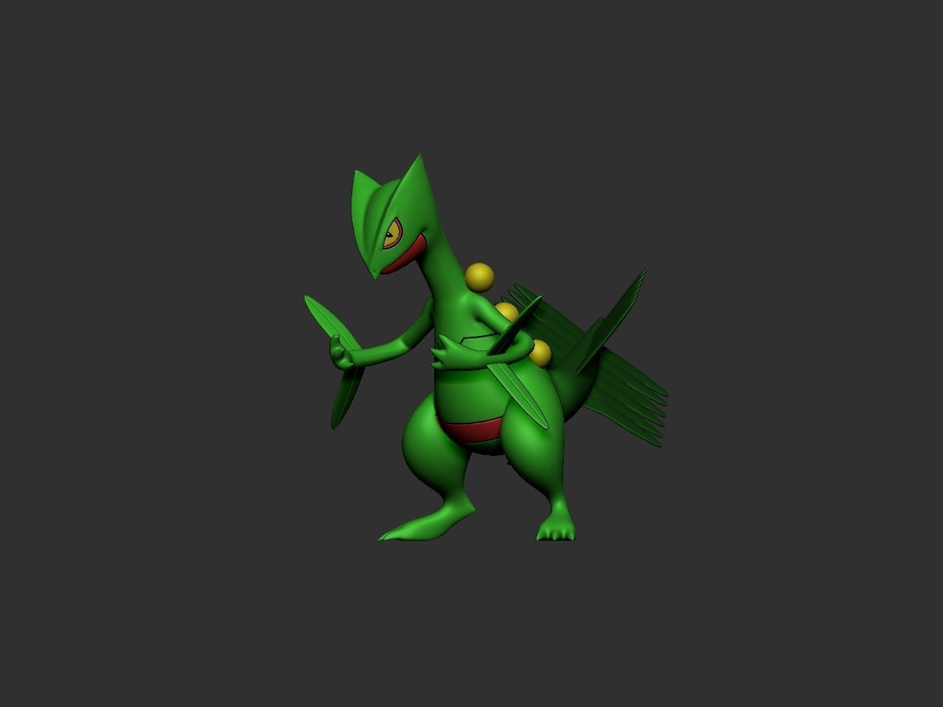 pokemon treecko evolution pack 3D print model_15