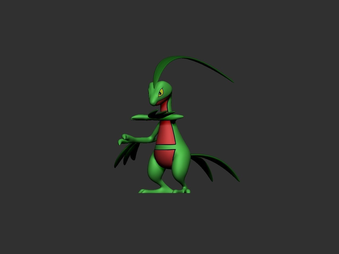 pokemon treecko evolution pack 3D print model_9