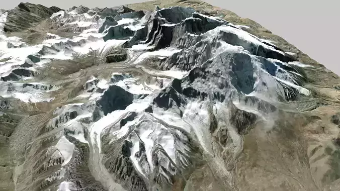 Mountain landscape China  3D model