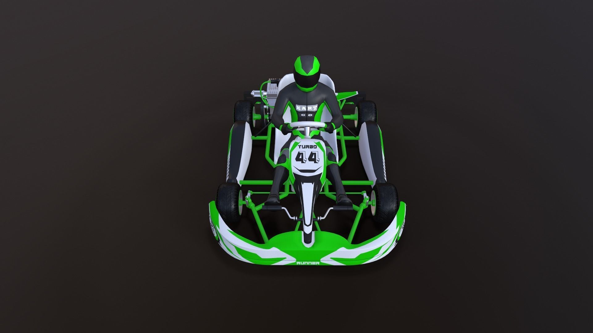 4LowPolyKartsWithPlayerPack 2 go kart Low-poly 3D model_26