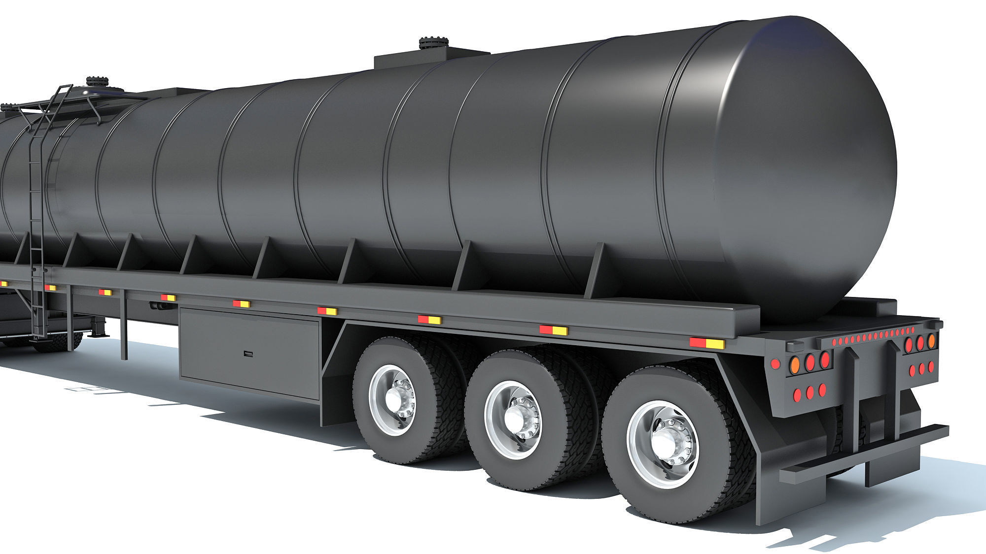 Truck with Tank Semitrailer 3D model_15