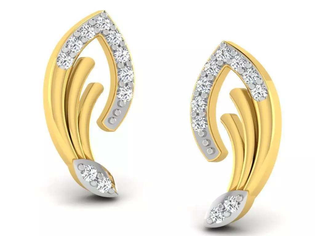 Solitaire Women Earring 3D print model