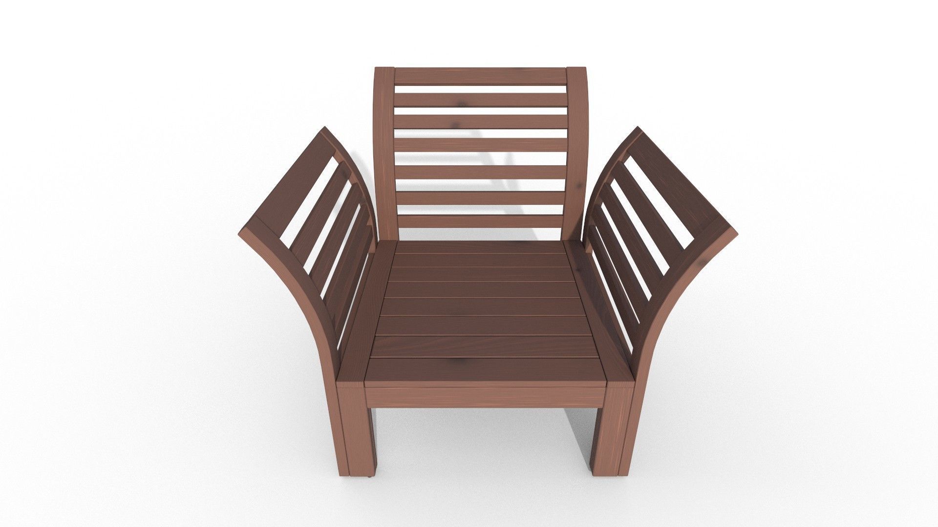 Armchair wooden chair 3D model_32