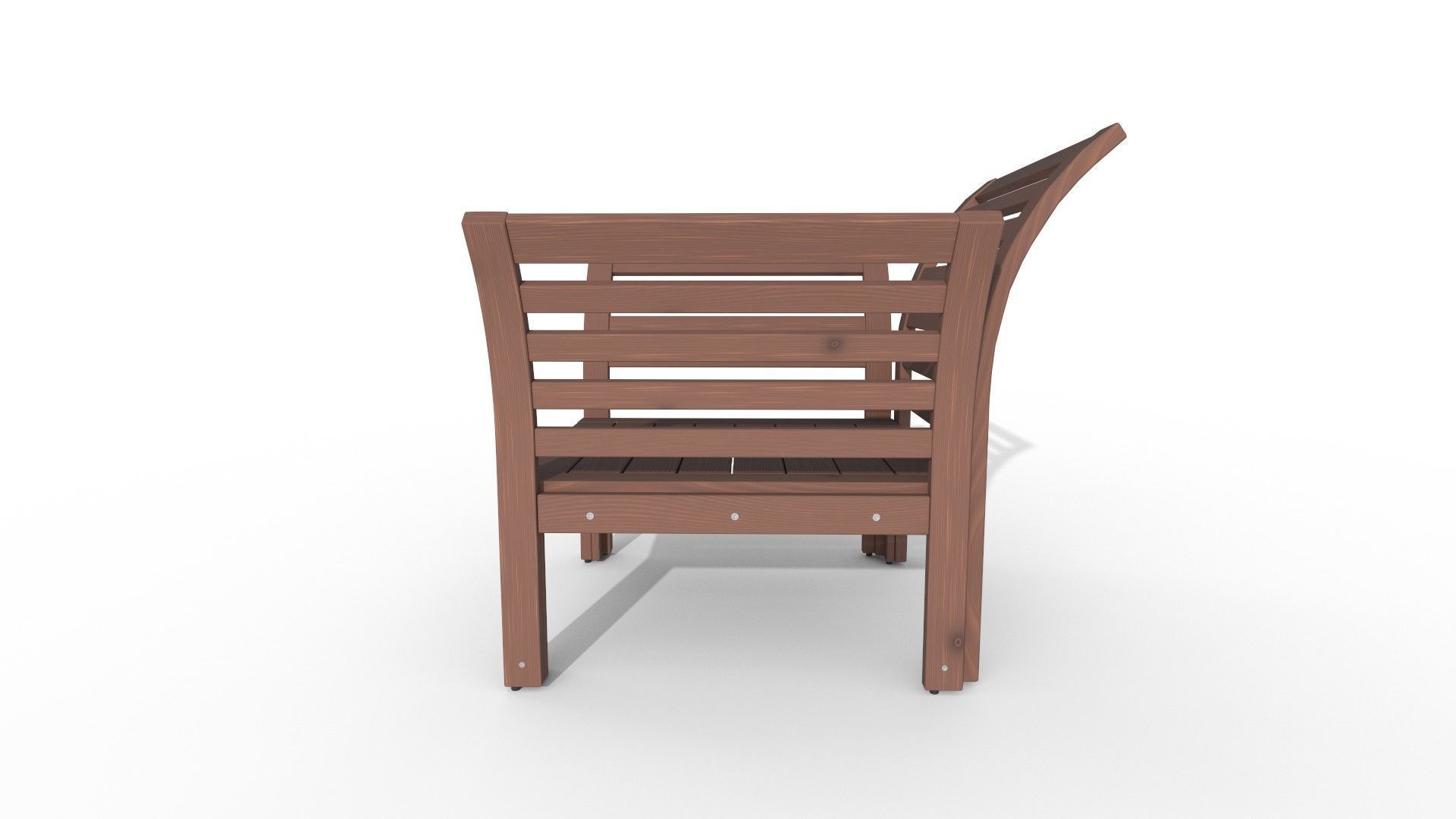 Armchair wooden chair 3D model_28