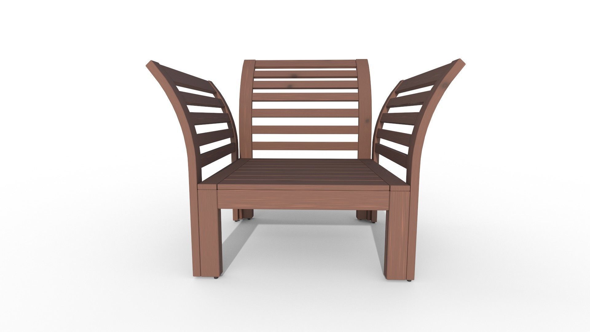 Armchair wooden chair 3D model_27