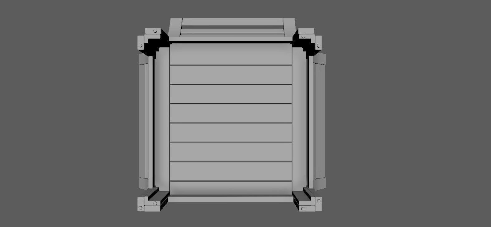 Armchair wooden chair 3D model_24