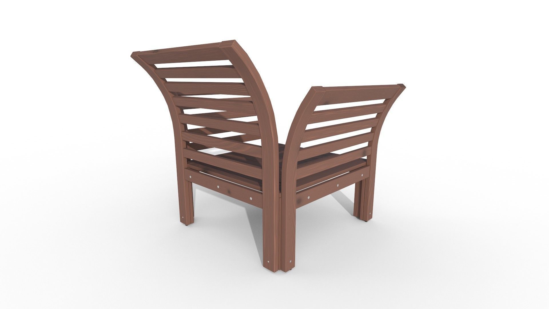Armchair wooden chair 3D model_30