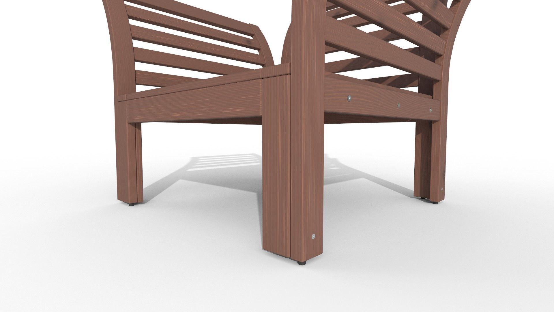 Armchair wooden chair 3D model_33