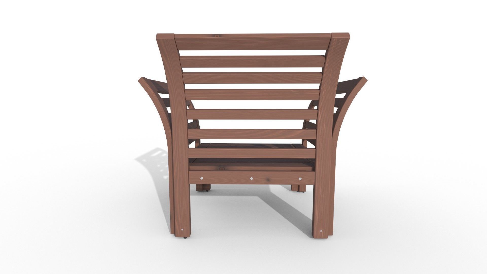 Armchair wooden chair 3D model_29