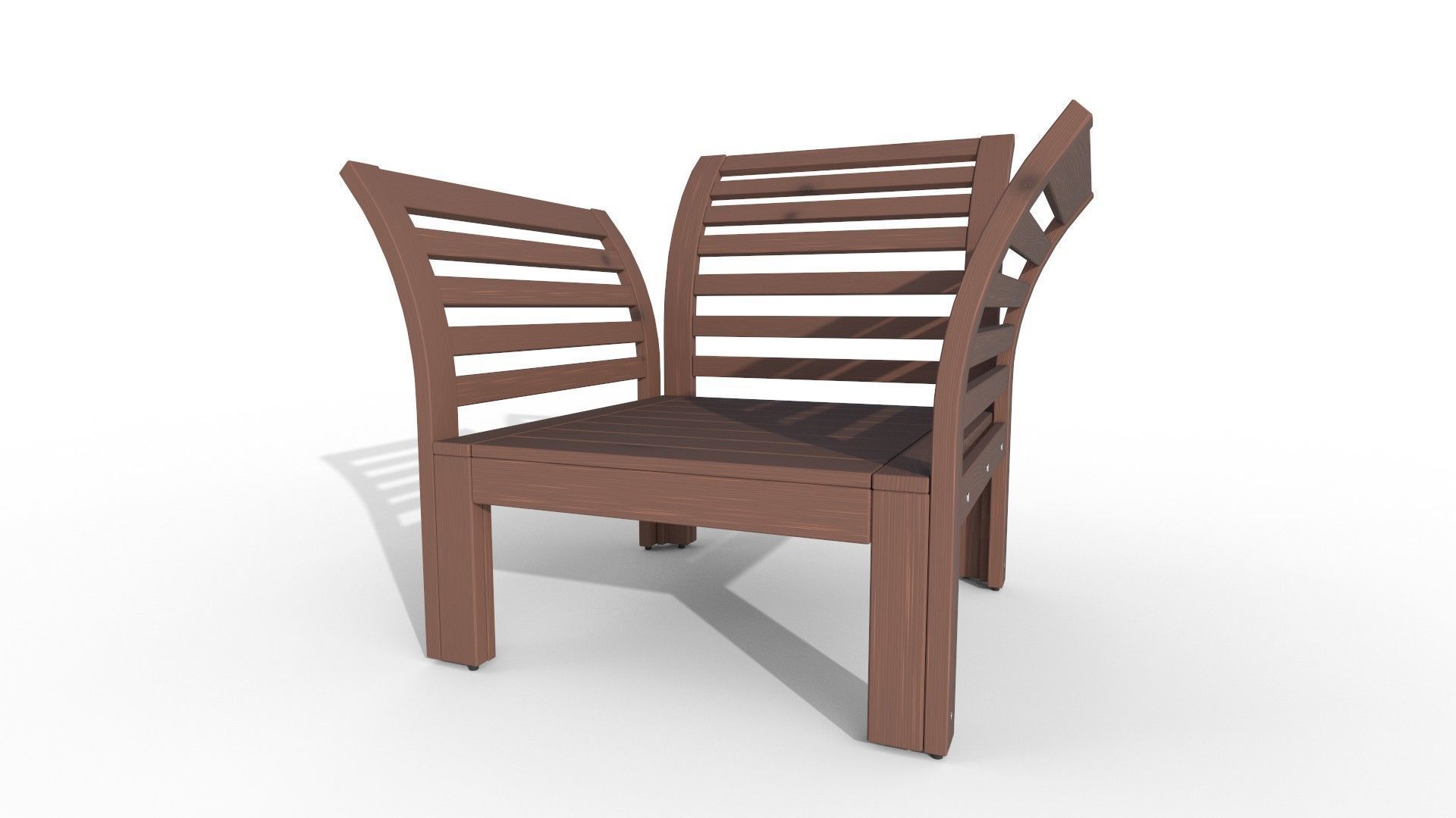 Armchair wooden chair 3D model_35